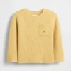 T-shirt à poche en maille côtelée épaisse pour Bébé & Enfant