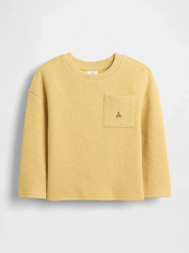 T-shirt à poche en maille côtelée épaisse pour Bébé & Enfant