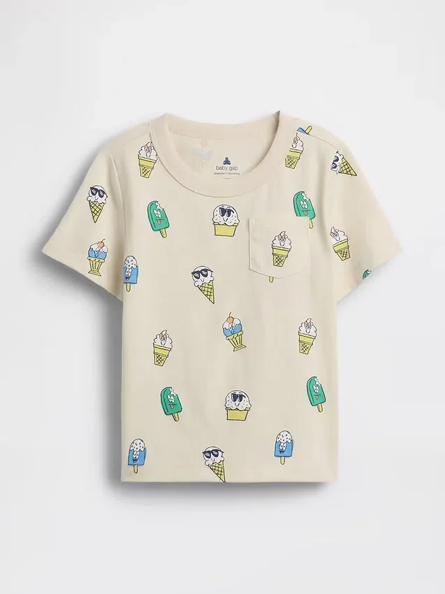 T-shirt à poche imprimé mix & match pour Bébé & Enfant