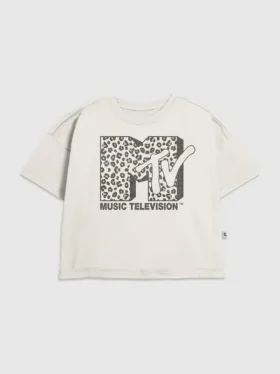 T-shirt pour enfant avec logo MTV léopard