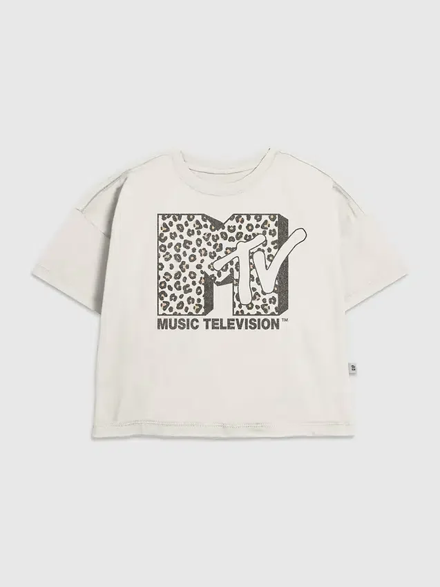 T-shirt pour enfant avec logo MTV léopard