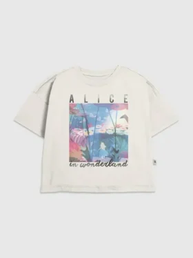 T-shirt pour enfant avec motif « Alice au pays des merveilles »