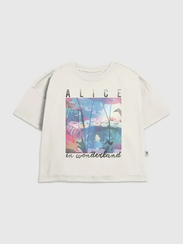 T-shirt pour enfant avec motif « Alice au pays des merveilles »