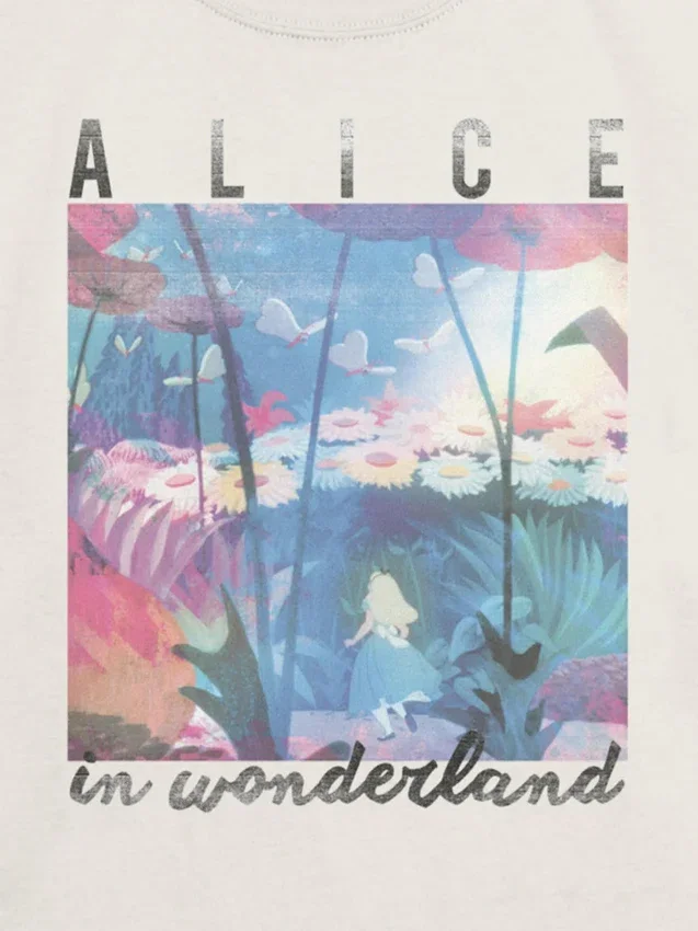 T-shirt pour enfant avec motif « Alice au pays des merveilles »