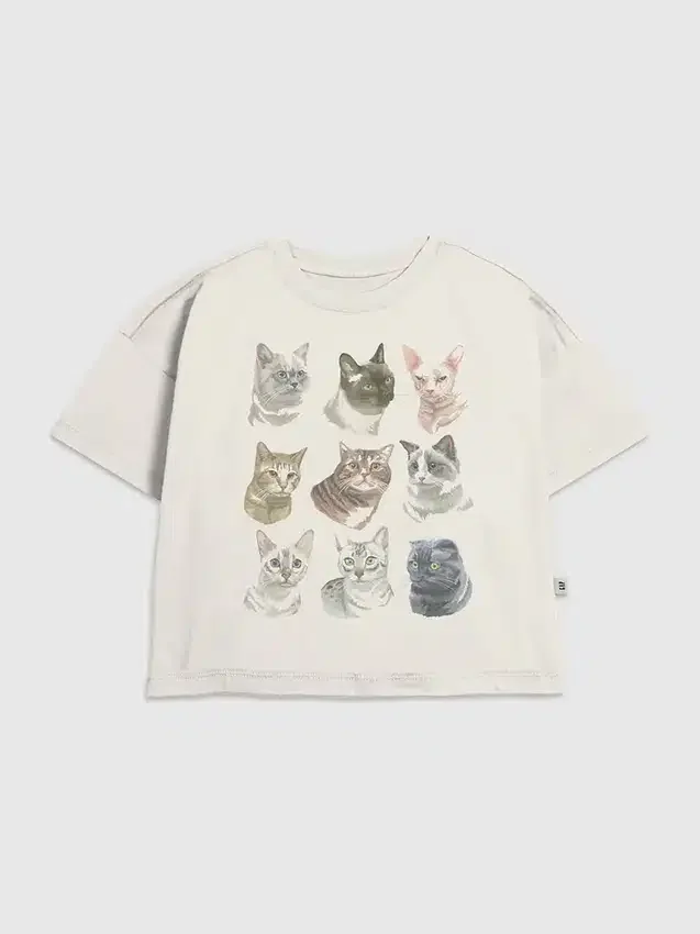 T-shirt pour enfant avec motif « Cat Faces »