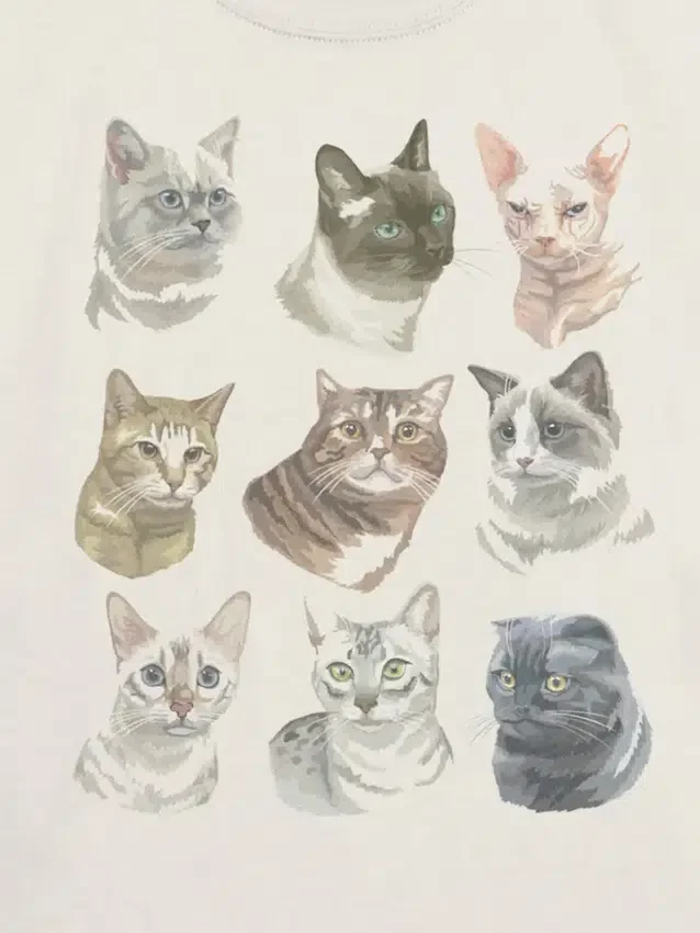 T-shirt pour enfant avec motif « Cat Faces »