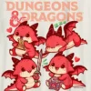 T-shirt pour enfant avec motif « Chibi » de Donjons et Dragons