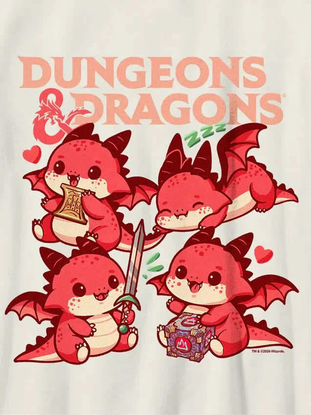 T-shirt pour enfant avec motif « Chibi » de Donjons et Dragons
