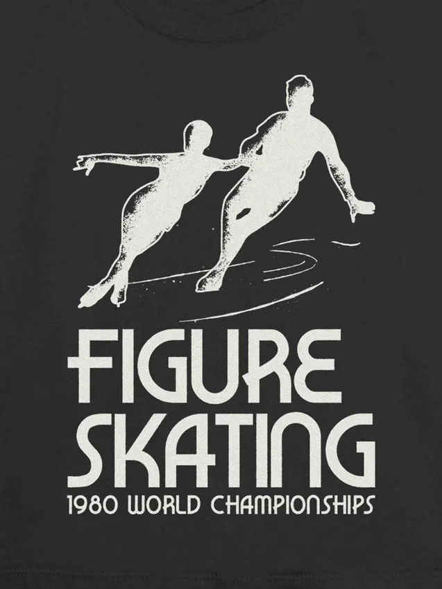 T-shirt pour enfant avec motif de patinage artistique