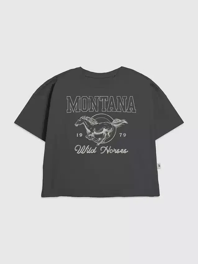 T-shirt pour enfant avec motif « Montana Wild Horse »