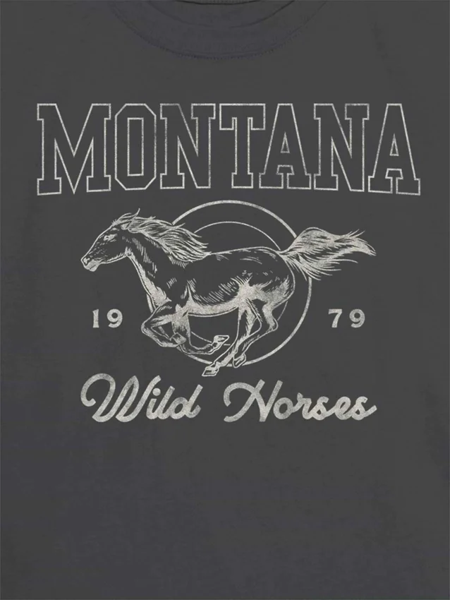 T-shirt pour enfant avec motif « Montana Wild Horse »