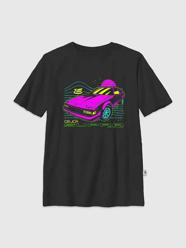 T-shirt pour enfant avec motif néon Toyota Supra