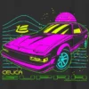 T-shirt pour enfant avec motif néon Toyota Supra