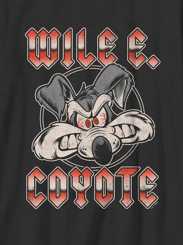 T-shirt pour enfant Looney Tunes avec motif métallisé de Wile E.