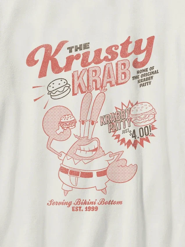 T-shirt pour enfant à motif Bob l'éponge « Krusty Krab »