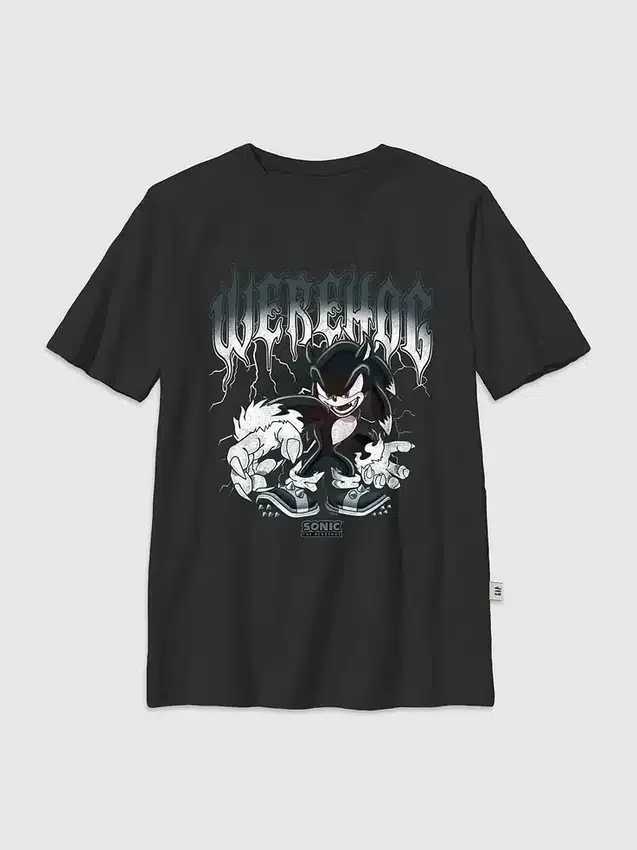 T-shirt pour enfant Sonic the Hedgehog avec motif métallisé