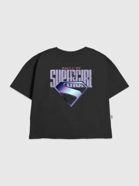 T-shirt pour enfant Supergirl avec logo violet