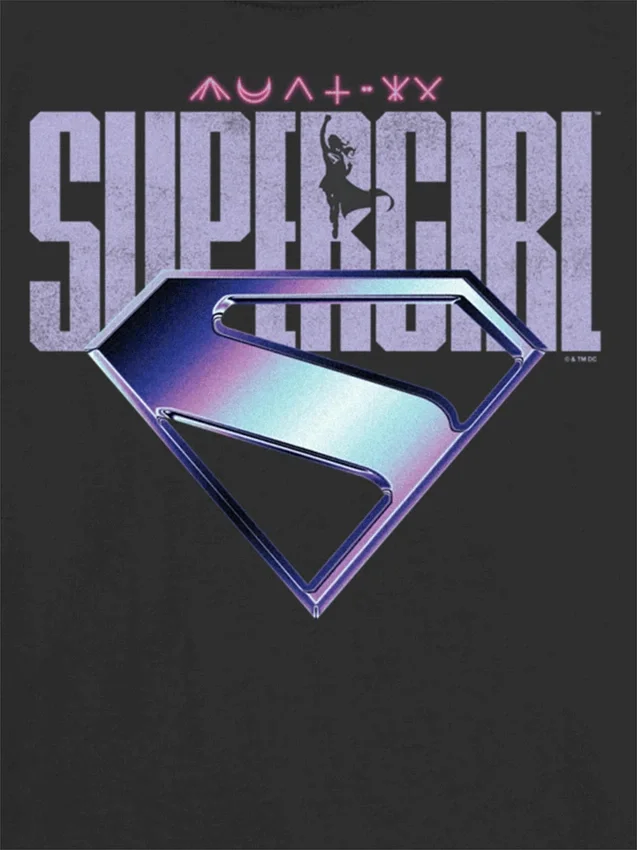 T-shirt pour enfant Supergirl avec logo violet