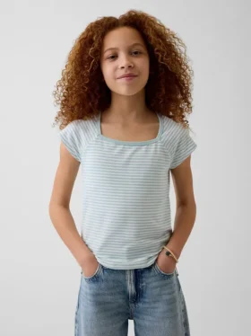 T-shirt pour enfants à col carré