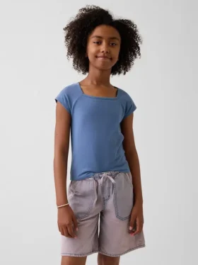 T-shirt pour enfants à col carré