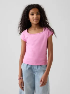 T-shirt pour enfants à col carré
