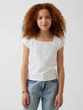 T-shirt pour enfants à col carré
