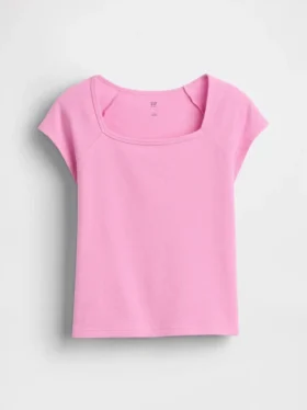 T-shirt pour enfants à col carré
