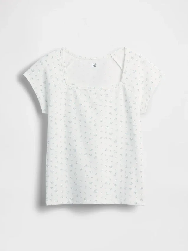 T-shirt pour enfants à col carré