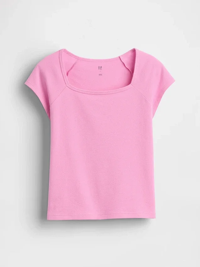 T-shirt pour enfants à col carré