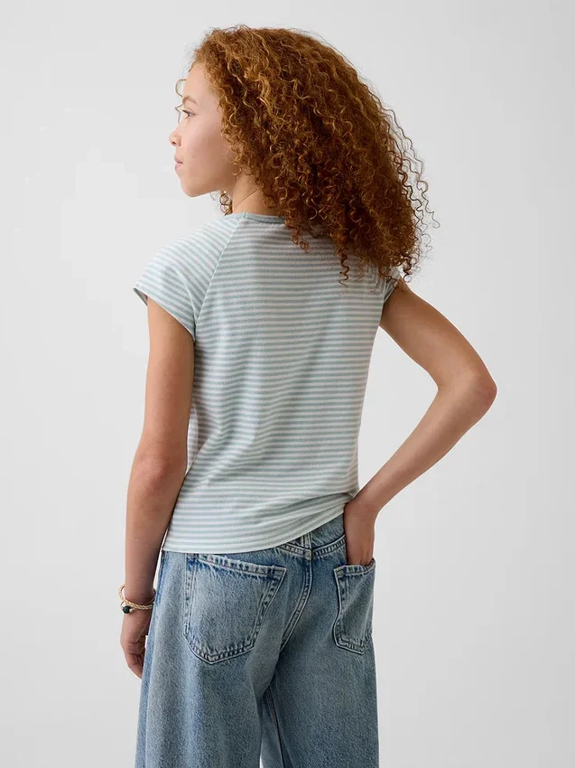 T-shirt pour enfants à col carré