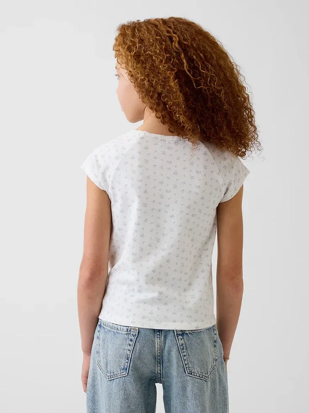 T-shirt pour enfants à col carré