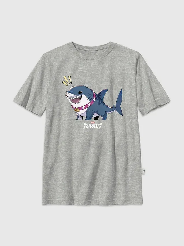 T-shirt pour enfants Marvel Rivals avec motif « Jeff the Shark »