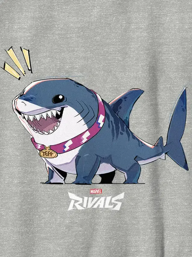 T-shirt pour enfants Marvel Rivals avec motif « Jeff the Shark »