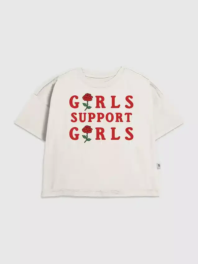 T-shirt pour filles avec motif « Support Girls »