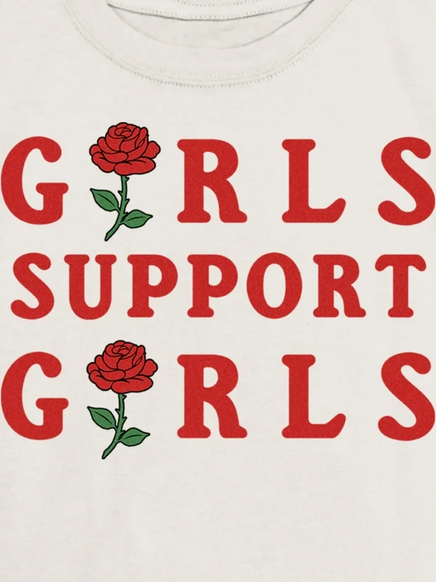 T-shirt pour filles avec motif « Support Girls »