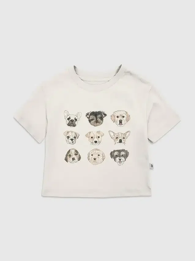 T-shirt pour tout-petits avec motif « Assortiment de chiots »