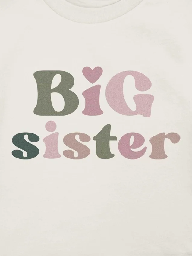 T-shirt pour tout-petits avec motif « Big Sister »