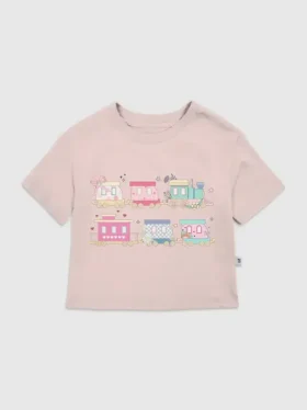 T-shirt pour tout-petits avec motif « Colorful Train »