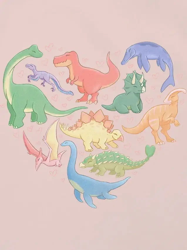 T-shirt pour tout-petits avec motif « Dino Hearts »