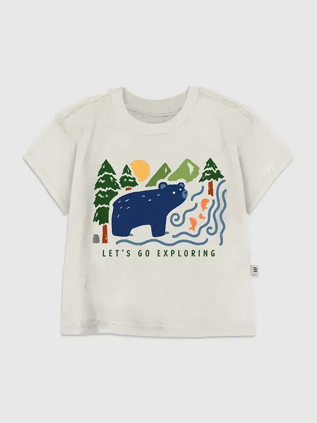 T-shirt pour tout-petits avec motif « Ours dans les bois »