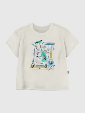 T-shirt pour tout-petits avec motif « Scooter Grid »