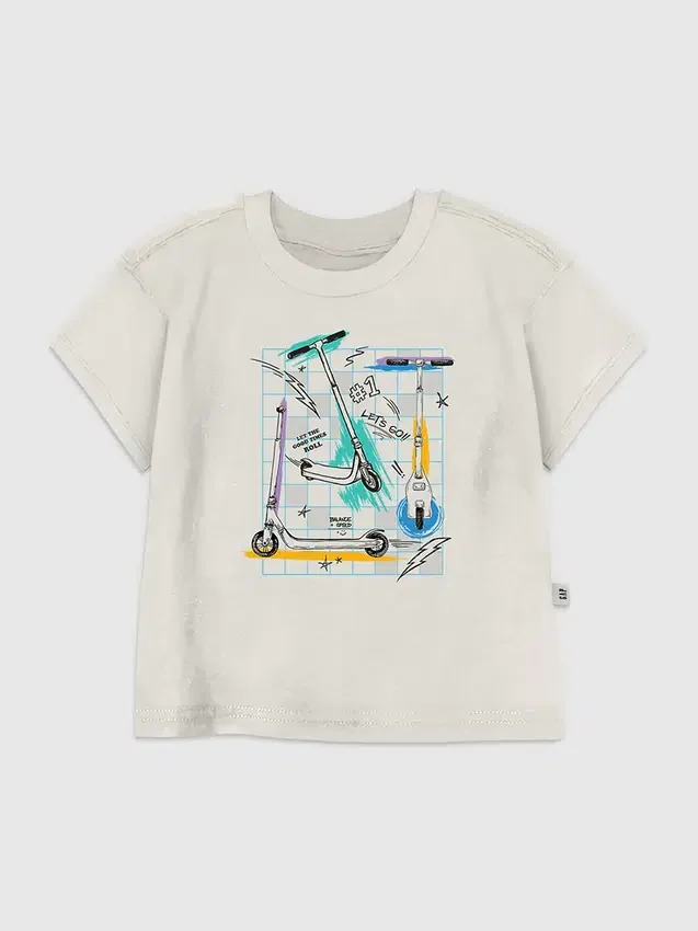 T-shirt pour tout-petits avec motif « Scooter Grid »