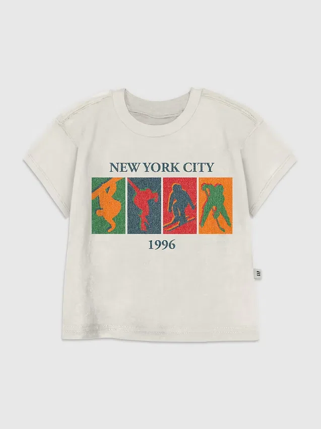 T-shirt pour tout-petits avec motif vintage « Sports d'hiver »