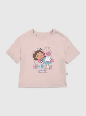 T-shirt pour tout-petits « Gabbys Dollhouse Hey Gabby » avec motif graphique