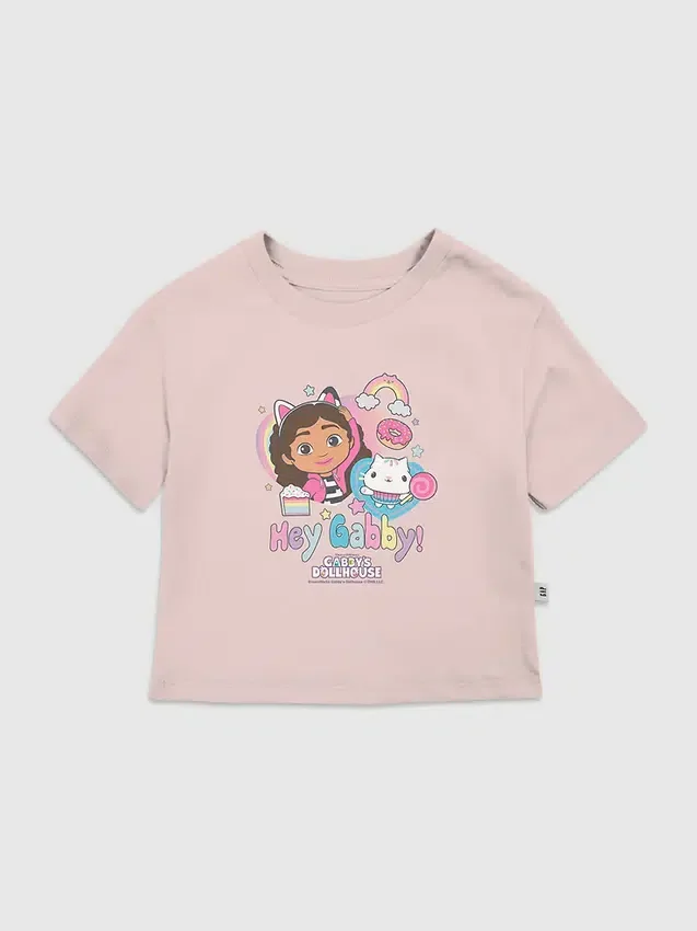 T-shirt pour tout-petits « Gabbys Dollhouse Hey Gabby » avec motif graphique
