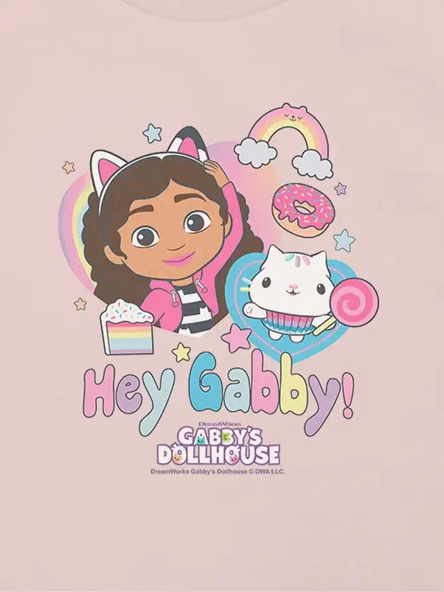 T-shirt pour tout-petits « Gabbys Dollhouse Hey Gabby » avec motif graphique
