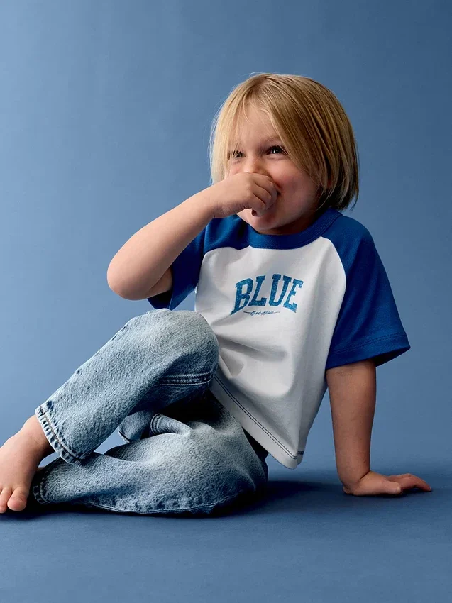 T-shirt raglan « Get Blue » pour Bébé & Enfant