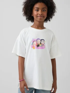 T-shirt tunique pour enfants avec imprimé « Kpop Demon Hunters »