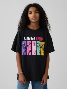 T-shirt tunique pour enfants avec imprimé « Kpop Demon Hunters »