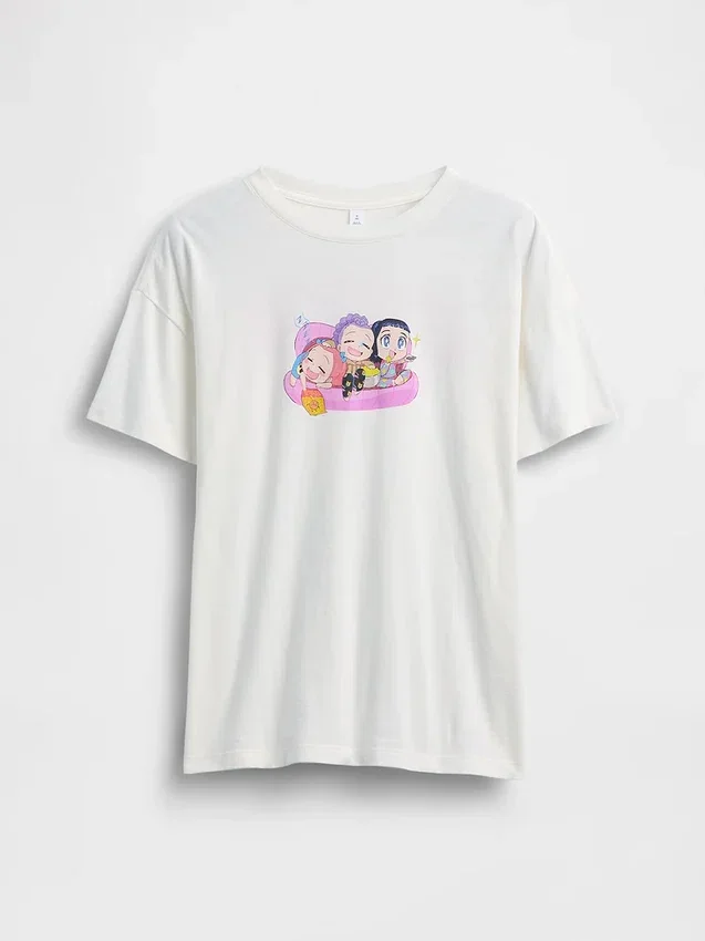 T-shirt tunique pour enfants avec imprimé « Kpop Demon Hunters »